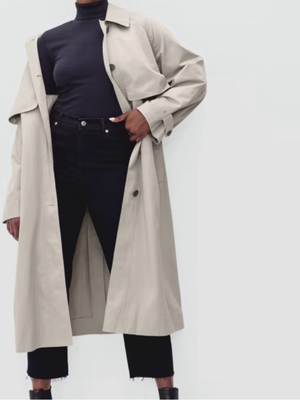 Everlane Light Beige Trench Coat